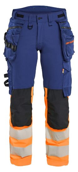 Afbeeldingen van BLÅKLÄDER Werkbroek met 4-weg stretch dames 7025 marineblauw/High Vis oranje C42