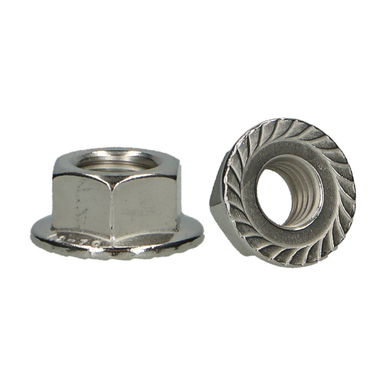 Afbeeldingen van Zeskantflensmoer DIN 6923 RVS A2