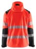 Afbeeldingen van BLÅKLÄDER Softshell jack 4491 High Vis rood/zwart XS