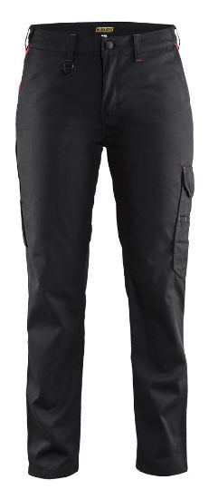 Afbeeldingen van BLÅKLÄDER Werkbroek industrie dames 7104 zwart/rood D22