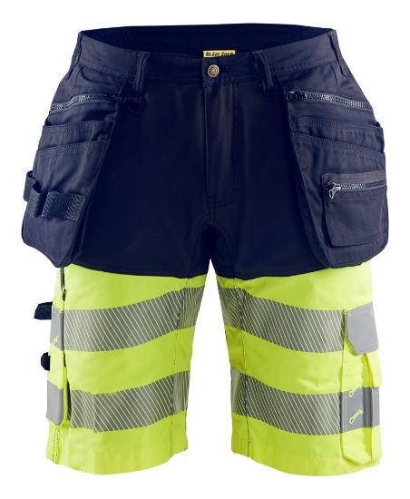 Afbeeldingen van BLÅKLÄDER Short 1596 marineblauw/High Vis geel C44