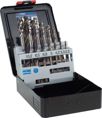 Afbeeldingen van ROTEC Tappen- en borenset OPTI/101 blind 7+7-delig M3-M12 ABS