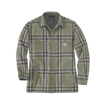 Afbeeldingen van CARHARTT Overhemd flannel sherpa geruit 105430 basil 2XL