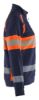 Afbeeldingen van BLÅKLÄDER Sweater dames met rits 3505 marineblauw/High Vis oranje M