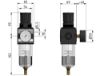 Afbeeldingen van Drukregelaar G½" 5µ 10bar met mano 50MM BG3