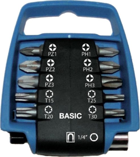 Afbeeldingen van ROTEC Bitclip PRO inclusief bithouder bits PH, PZ en T 11-delig BASIC