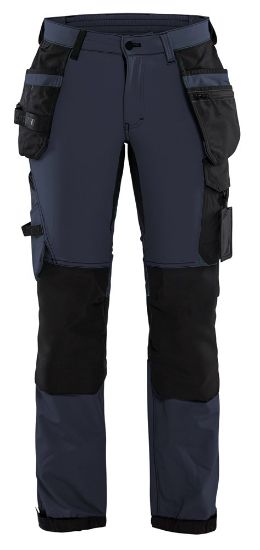 Afbeeldingen van BLÅKLÄDER Werkbroek dames met 4-weg stretch 7192 donker marineblauw/zwart D20