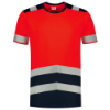 Afbeeldingen van TRICORP T-shirt High Vis bi-colour 103006 fluor rood/inkt M