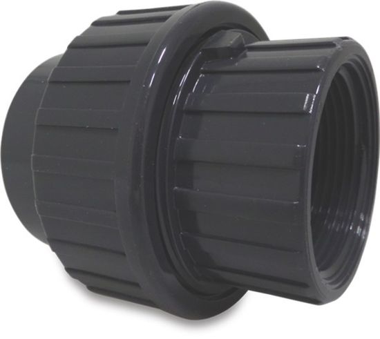 Afbeeldingen van PROFEC Koppeling PVC-U grijs 20MMX½" lijmmof/binnendraad 10bar