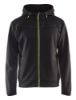 Afbeeldingen van BLÅKLÄDER Hoodie met rits 3363 zwart/High Vis geel L