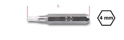 Afbeeldingen van BETA Bit 4MM binnenzeskant 0,7MM 27MM 1256PE 0,7