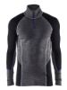 Afbeeldingen van BLÅKLÄDER Onderhemd met rits 100% merino WARM 4899 medium grijs/zwart S