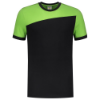 Afbeeldingen van TRICORP T-shirt bi-colour Naden 102006 zwart/limoen L