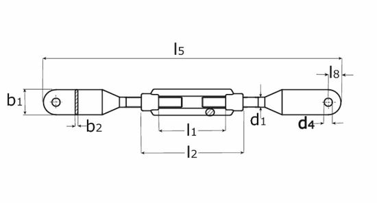 Afbeeldingen van DX Spanschroef met bladeinden DIN1480 VZ