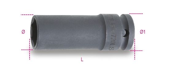 Afbeeldingen van BETA Slagdop ½" lang dun 720LS 14
