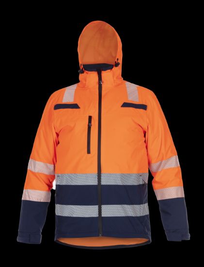 Afbeeldingen van HYDROWEAR Regenjas Boston fluor oranje/navy 4XL