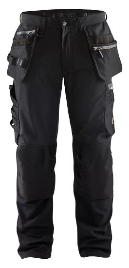 Afbeeldingen van BLÅKLÄDER Softshell werkbroek 1805 zwart D96