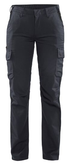 Afbeeldingen van BLÅKLÄDER Werkbroek industrie dames met stretch 7144 medium grijs/zwart C32