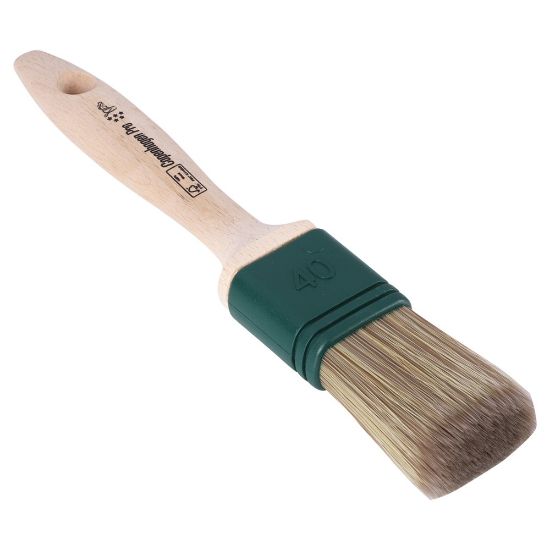 Afbeeldingen van COPENHAGEN PRO Platte kwast 5* beits synthetisch haar met FSC houten steel 2