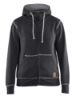 Afbeeldingen van BLÅKLÄDER Hooded sweatvest dames 3373 zwart mêlee XS