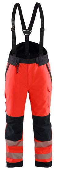 Afbeeldingen van BLÅKLÄDER Winterwerkbroek 1875 High Vis rood/zwart 2XLS