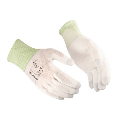 Afbeeldingen van GUIDE Werkhandschoen dun luchtig nylon PU dubbel gedompelde vingertop 530