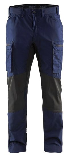 Afbeeldingen van BLÅKLÄDER Werkbroek service met stretch 1459 marineblauw/zwart D96