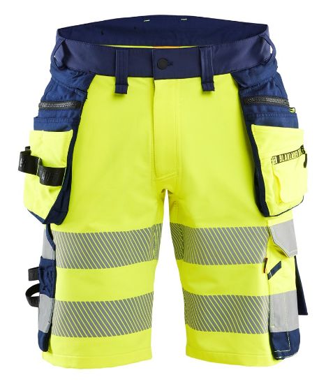 Afbeeldingen van BLÅKLÄDER Short met 4-weg stretch 1120 High Vis geel/marineblauw C60