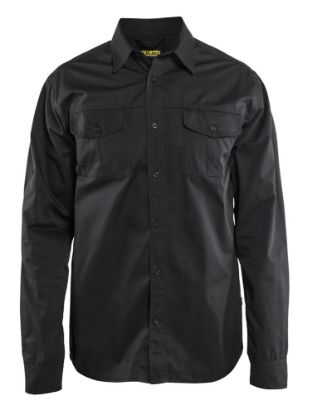 Afbeeldingen van BLÅKLÄDER Overhemd Twill 3298 zwart 3XL
