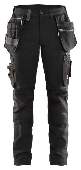 Afbeeldingen van BLÅKLÄDER Werkbroek dames met stretchpanelen en spijkerzakken 7115 zwart C46