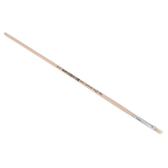 Afbeeldingen van COPENHAGEN PRO Lyonpenseel plat wit Chinees varkenshaar met FSC ongelakte steel 02