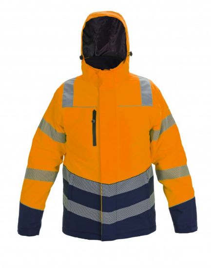Afbeeldingen van HYDROWEAR Winterparka Brussel fluor oranje/navy S