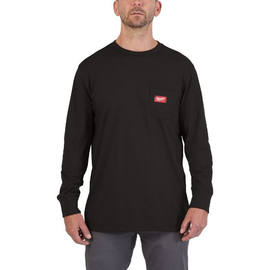Afbeeldingen van MILWAUKEE T-shirt long sleeve work WTLSBLII zwart 2XL
