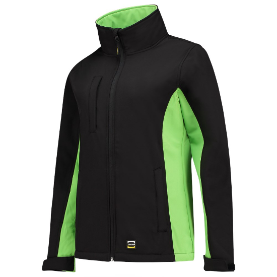 Afbeeldingen van TRICORP Softshell bi-colour dames 402008 zwart/limoen S