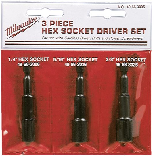 Afbeeldingen van MILWAUKEE Doppenset magnetisch ¼" HEX 3x