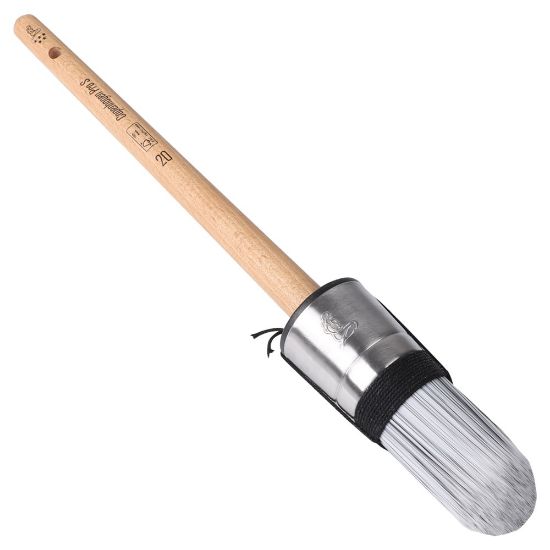 Afbeeldingen van COPENHAGEN PRO Patentpuntkwast 5* synthetisch haar met FSC houten steel 20