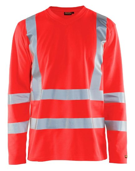 Afbeeldingen van BLÅKLÄDER T-shirt UV met lange mouwen 3381 High Vis rood S