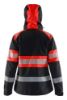 Afbeeldingen van BLÅKLÄDER Softshell jack dames 4404 zwart/High Vis rood S