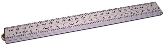 Afbeeldingen van MEMOLON Timmermansduimstok 1M 4-delig wit klasse III