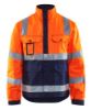 Afbeeldingen van BLÅKLÄDER Jack ongevoerd 4023 High Vis oranje/marineblauw S