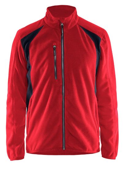 Afbeeldingen van BLÅKLÄDER Fleecejack 4730 rood/zwart XS
