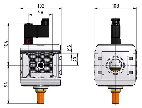 Afbeeldingen van 3/2 Elektrische hoofdafsluiter G1" 10bar 24V