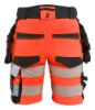 Afbeeldingen van BLÅKLÄDER Short met 4-weg stretch dames 7020 High Vis rood/zwart C34
