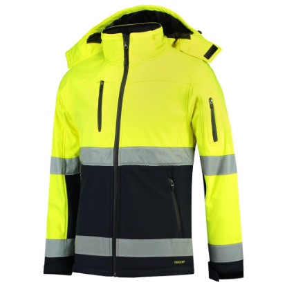 Afbeeldingen van TRICORP Softshell ISO20471 bi-colour 403007 fluor geel/navy L
