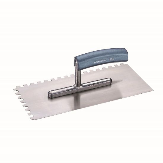 Afbeeldingen van JUNG Plakspaan gebogen greep 280X130MM 4X4MM vertand