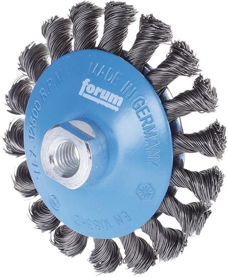 Afbeeldingen van FORUM Kegelborstel getordeerd staaldraad M14 115X0,5MM