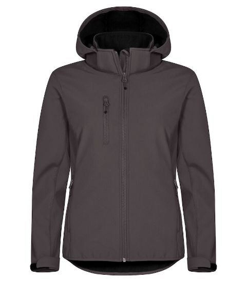 Afbeeldingen van Hoodie softshell women 0200917 d.grijs 42/xl