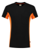 Afbeeldingen van TRICORP T-shirt bi-colour met borstzak 102002 zwart/oranje M