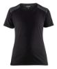 Afbeeldingen van BLÅKLÄDER T-shirt dames bi-colour 3479 zwart/donkergrijs L