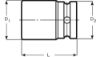 Afbeeldingen van Bahco krachtdop 1/2" maat 24